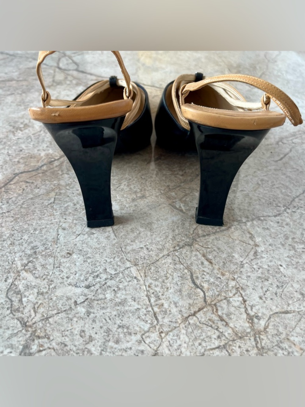 Chanel Fall 2000 Two-Tone Multi-Strap Comma Heel Slingbacks - Picture 11 of 13